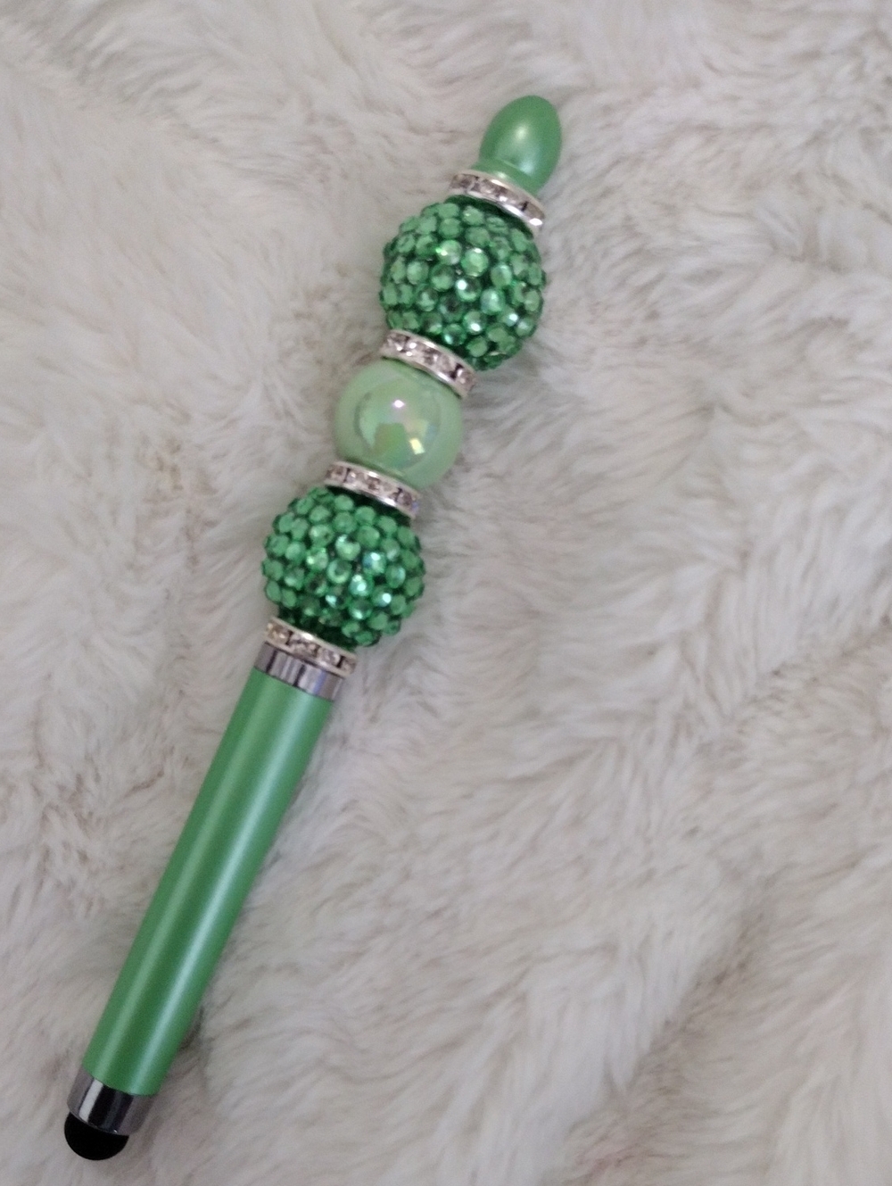 Green Crystal Bubble Stylus & Pen
